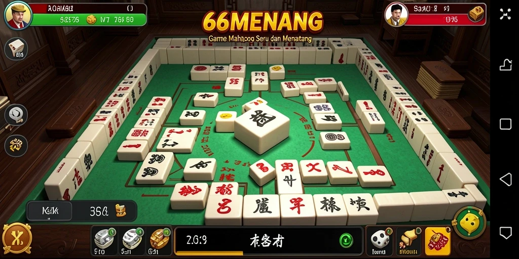 Tangkapan layar gameplay <strong>66MENANG</strong> yang menampilkan aksi Mahjong yang seru.