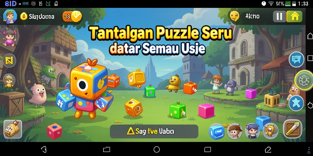 Screenshot gameplay yang menampilkan tantangan Puzzle di 8ID.
