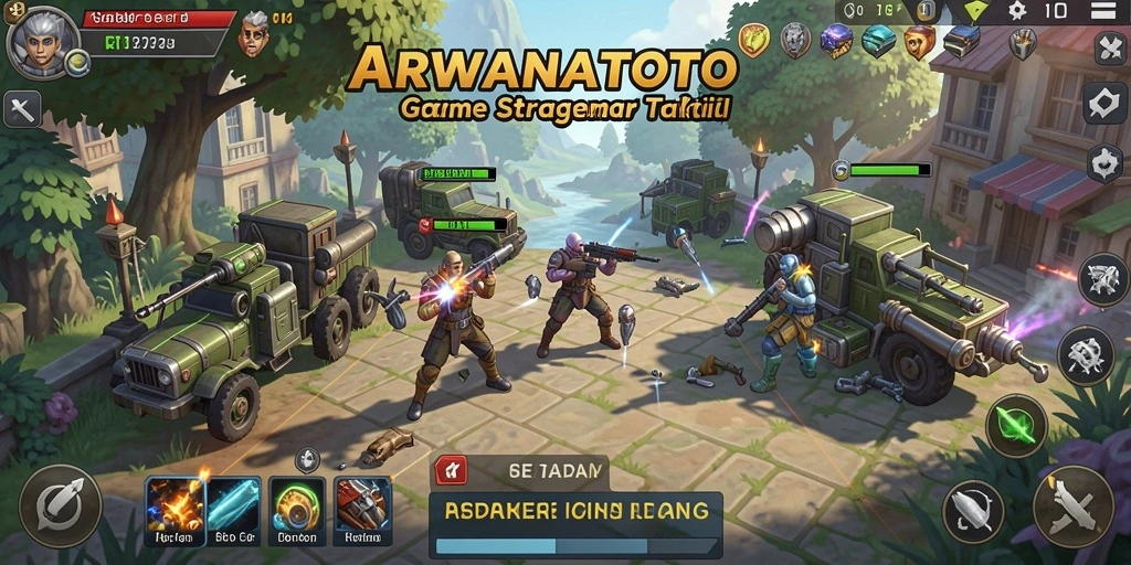 Tampilan gameplay ARWANATOTO dengan elemen strategi menarik.