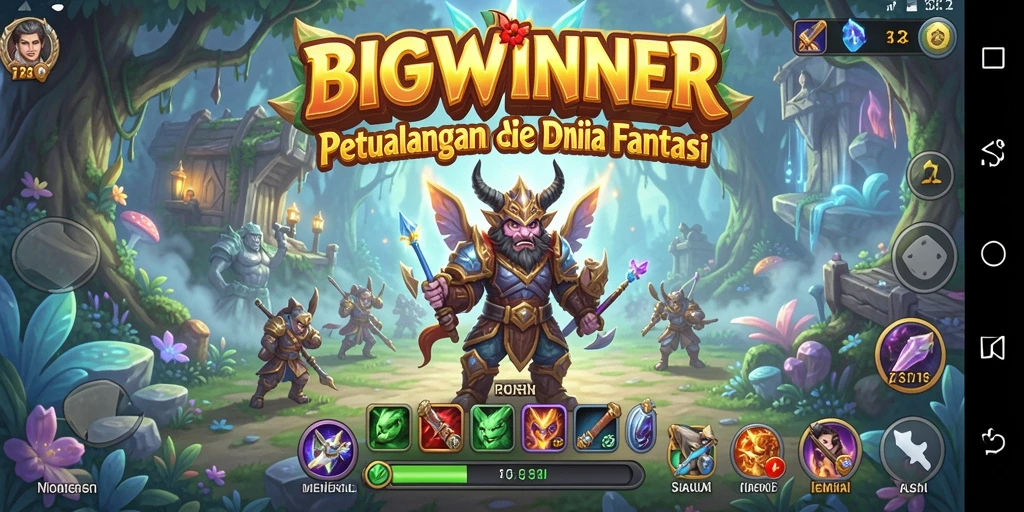 Tangkapan layar dari gameplay seru BIGWINNER di dunia petualangan.