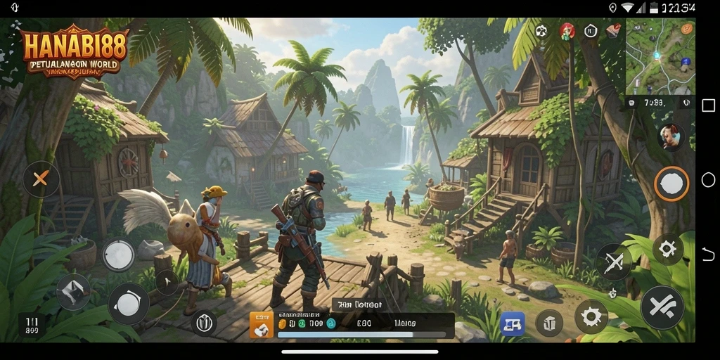 Tangkapan layar gameplay <strong>HANABI88</strong> memperlihatkan petualangan di dunia terbuka yang menakjubkan.