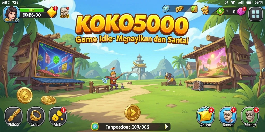 Screenshot KOKO5000 menampilkan karakter lucu dalam gameplay Idle yang menarik.