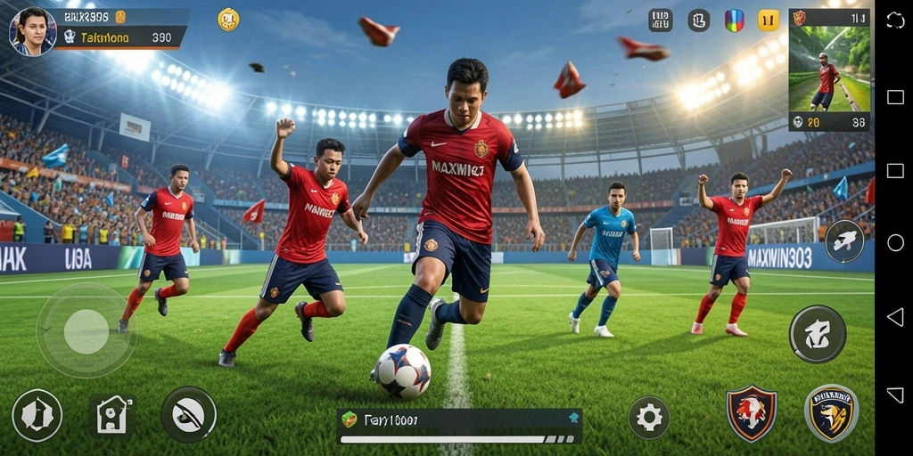 Tampilan gameplay MAXWIN303 yang menantang dan seru di arena olahraga.