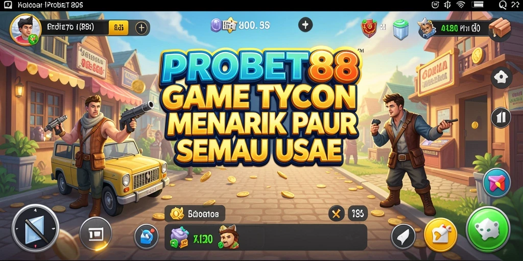 Screenshot gameplay <strong>PROBET88</strong> menunjukkan suasana bisnis yang menegangkan.