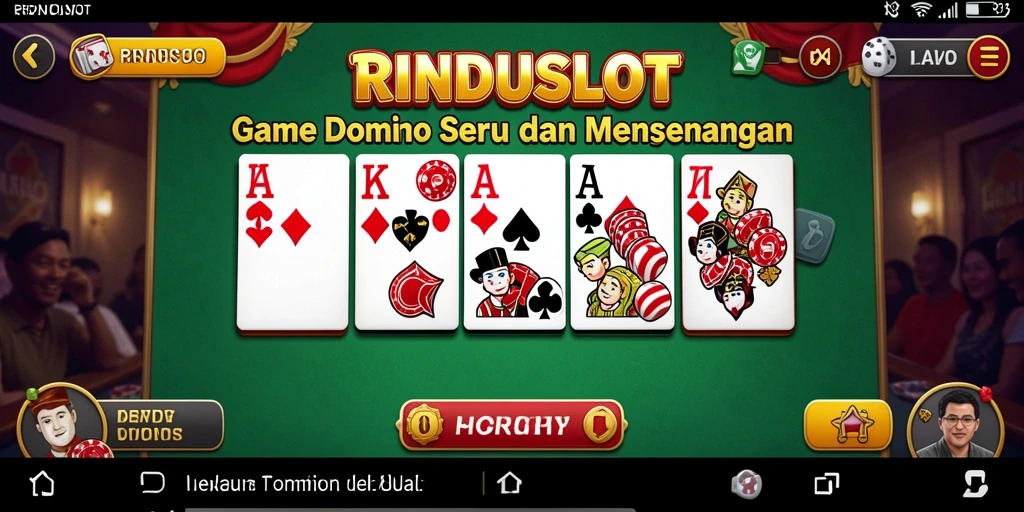 Gameplay RINDUSLOT dengan grafis menawan dalam permainan Domino.