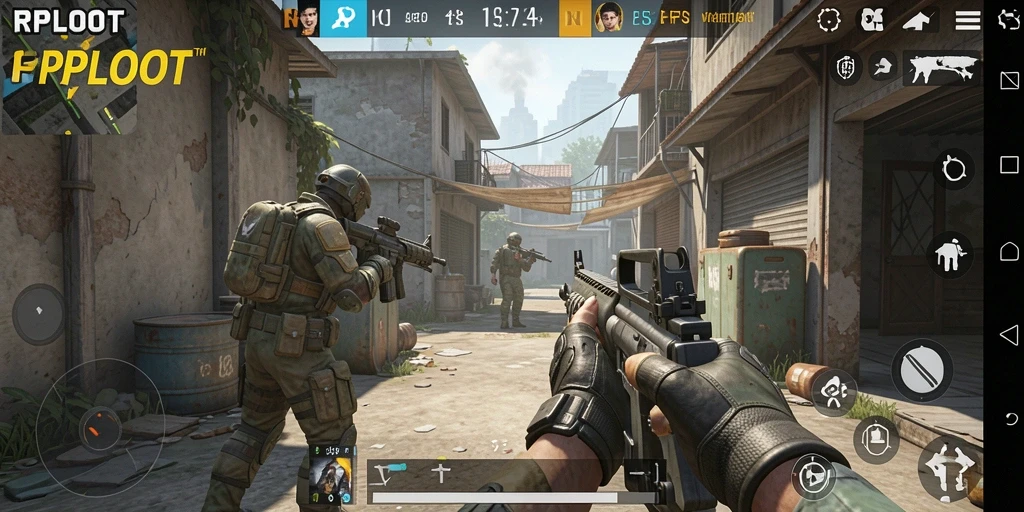 Screenshot gameplay RPLOOT menampilkan aksi pertempuran yang seru dan mendebarkan.