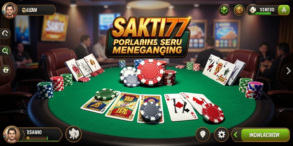 Tampilan gameplay SAKTI77 yang menarik dan mendebarkan saat bermain Poker.