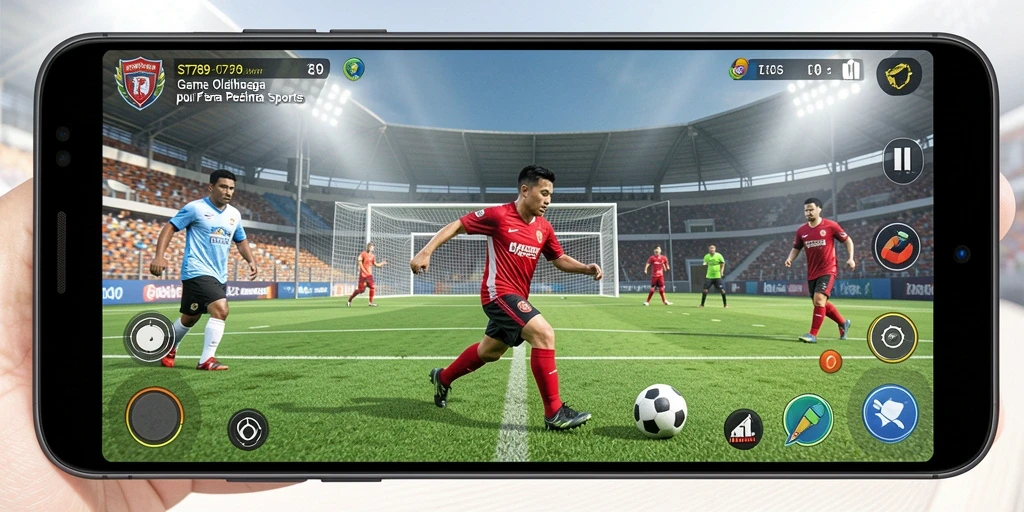 Screenshot menunjukkan kegembiraan gameplay olahraga di ST789.